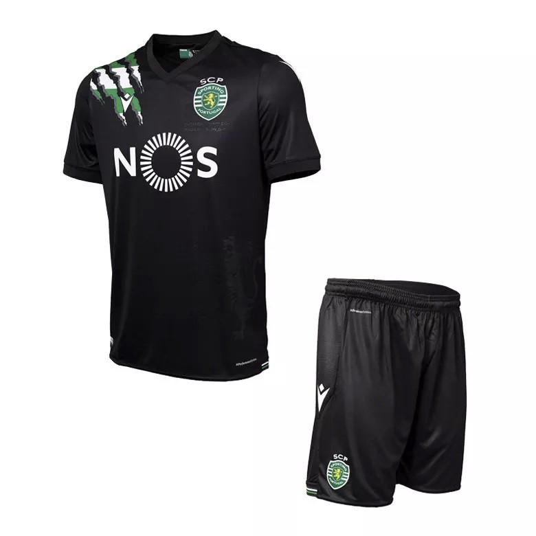Camiseta Lisboa Segunda equipo Niños 2020-21 Negro